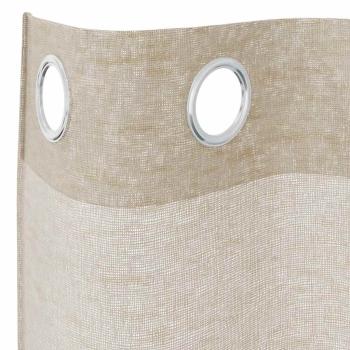 Vorhänge mit Vorhängen 2 pcs Sand 140 x 260 cm Polyester
