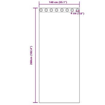 Vorhänge mit Vorhängen 2 pcs Sand 140 x 260 cm Polyester