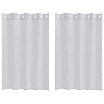 Vorhänge mit Vorhängen 2 pcs Hellgrau 140 x 140 cm Polyester