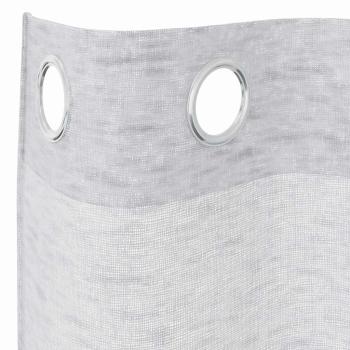 Vorhänge mit Vorhängen 2 pcs Hellgrau 140 x 245 cm Polyester