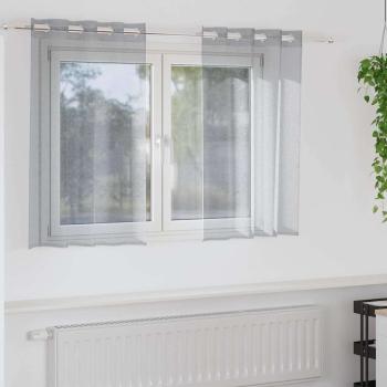 ARDEBO.de - Vorhänge mit Vorhängen 2 pcs Dunkelgrau 140 x 140 cm Polyester