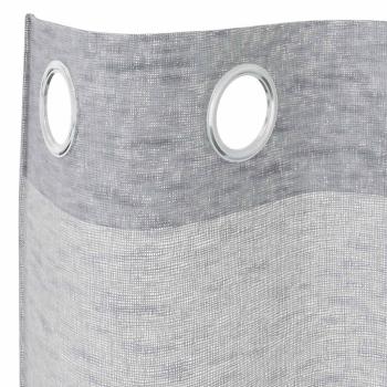 Voile-Vorhang 2 Stk. Dunkelgrau 175 x 140 cm Polyester
