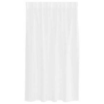 Vorhänge mit Vorhängen 2 pcs Weiß 140 x 140 cm Polyester