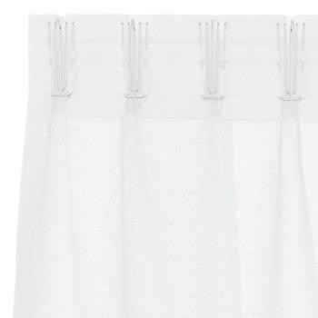 Vorhänge mit Vorhängen 2 pcs Weiß 140 x 245 cm Polyester