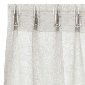 Vorhänge mit Vorhängen 2 pcs Cremefarben 140 x 140 cm Polyester