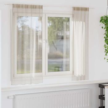 ARDEBO.de - Vorhänge mit Vorhängen 2 pcs Sand 140 x 175 cm Polyester