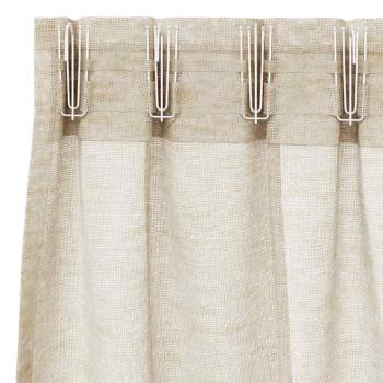 Vorhänge mit Vorhängen 2 pcs Sand 140 x 260 cm Polyester