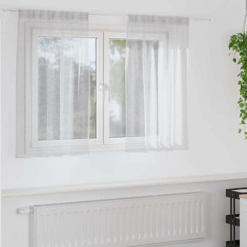 ARDEBO.de - Vorhänge mit Vorhängen 2 pcs Hellgrau 140 x 140 cm Polyester