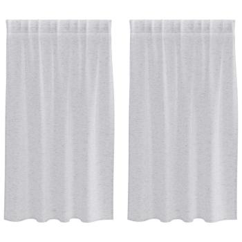 Vorhänge mit Vorhängen 2 pcs Hellgrau 140 x 140 cm Polyester