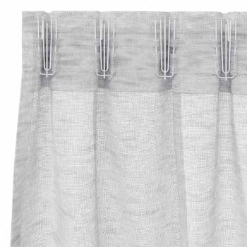 Vorhänge mit Vorhängen 2 pcs Hellgrau 140 x 225 cm Polyester