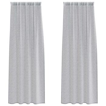 Vorhänge mit Vorhängen 2 pcs Dunkelgrau 140 x 245 cm Polyester