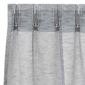 Vorhänge mit Vorhängen 2 pcs Dunkelgrau 140 x 245 cm Polyester