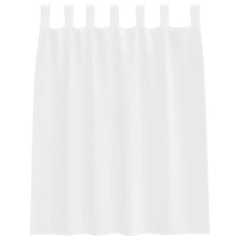 Vorhänge mit Vorhängen 2 pcs Weiß 140 x 140 cm Polyester