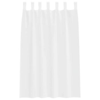 Vorhänge mit Vorhängen 2 pcs Weiß 140 x 175 cm Polyester