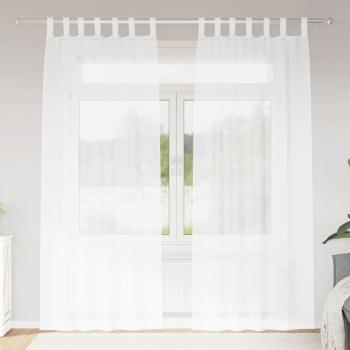 ARDEBO.de - Vorhänge mit Vorhängen 2 pcs Weiß 140 x 245 cm Polyester