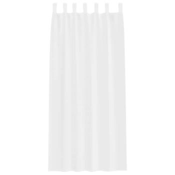 Vorhänge mit Vorhängen 2 pcs Weiß 140 x 245 cm Polyester