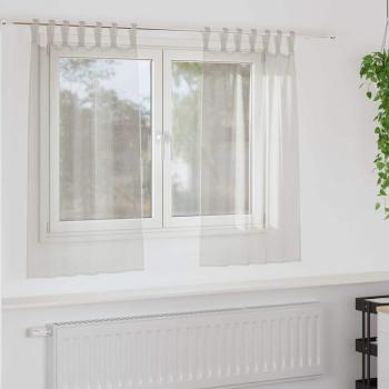 ARDEBO.de - Vorhänge mit Vorhängen 2 pcs Cremefarben 140 x 140 cm Polyester