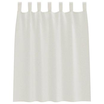 Vorhänge mit Vorhängen 2 pcs Cremefarben 140 x 140 cm Polyester