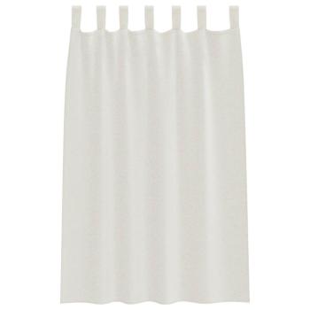 Vorhänge mit Vorhängen 2 pcs Cremefarben 140 x 175 cm Polyester