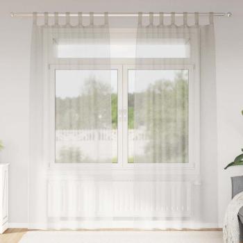 ARDEBO.de - Vorhänge mit Vorhängen 2 pcs Cremefarben 140 x 260 cm Polyester