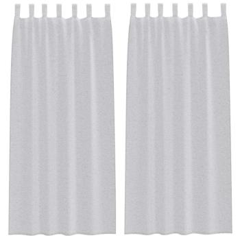 Vorhänge mit Vorhängen 2 pcs Hellgrau 140 x 260 cm Polyester