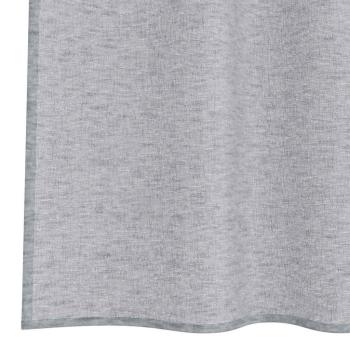 Voile-Vorhang 2 Stk. Dunkelgrau 245 x 140 cm Polyester