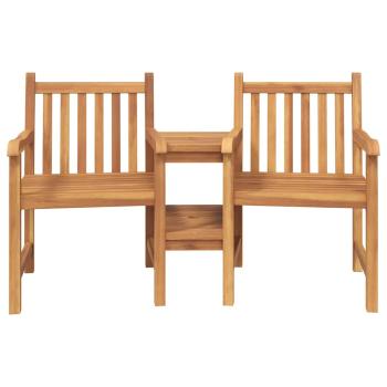Outdoor-Stühle mit Regal Braun 152 x 63 x 89 cm Teak-Massivholz