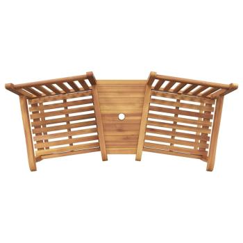 Outdoor-Stühle mit Regal Braun 152 x 63 x 89 cm Teak-Massivholz