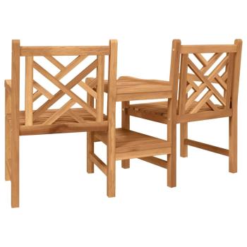 Outdoor-Stühle mit Regal Lattice Braun 152 x 63 x 89 cm Teak-Massivholz