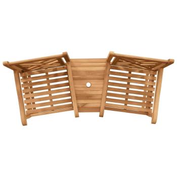 Outdoor-Stühle mit Regal Lattice Braun 152 x 63 x 89 cm Teak-Massivholz