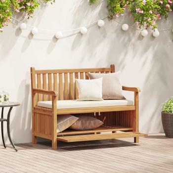 ARDEBO.de - Gartenaufbewahrungsbank Braun 228 x 60 x 90 cm Teak-Massivholz
