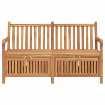 Gartenaufbewahrungsbank Braun 150 x 60 x 90 cm Teak-Massivholz