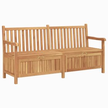 Gartenaufbewahrungsbank Braun 228 x 60 x 90 cm Teak-Massivholz