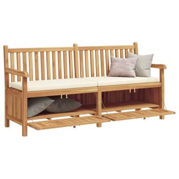 Gartenaufbewahrungsbank Braun 228 x 60 x 90 cm Teak-Massivholz
