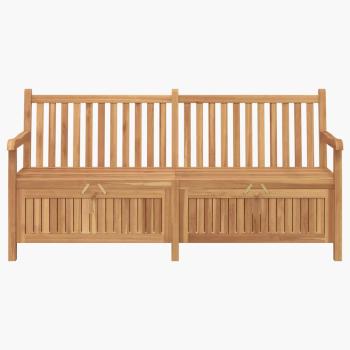 Gartenaufbewahrungsbank Braun 228 x 60 x 90 cm Teak-Massivholz