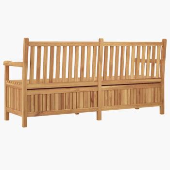 Gartenaufbewahrungsbank Braun 228 x 60 x 90 cm Teak-Massivholz