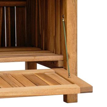 Gartenaufbewahrungsbank Braun 228 x 60 x 90 cm Teak-Massivholz