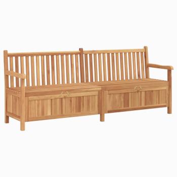 Gartenaufbewahrungsbank Braun 228 x 60 x 90 cm Teak-Massivholz
