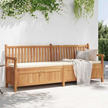 Gartenaufbewahrungsbank Braun 228 x 60 x 90 cm Teak-Massivholz