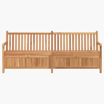 Gartenaufbewahrungsbank Braun 228 x 60 x 90 cm Teak-Massivholz