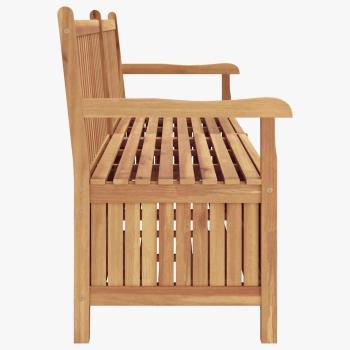 Gartenaufbewahrungsbank Braun 228 x 60 x 90 cm Teak-Massivholz