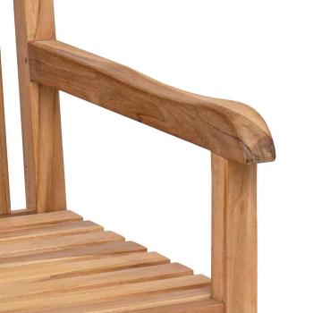 Gartenbank Braun 228 x 60 x 90 cm Teak-Massivholz