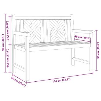 Gartenbank Braun 228 x 60 x 90 cm Teak-Massivholz