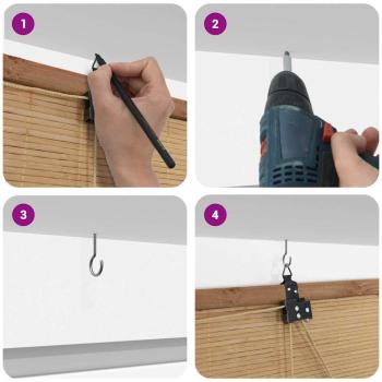 Fensterjalousien und -schattierungen Hellbraun 60 x 220 cm