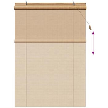 Rollo Braun 150 x 220 cm Bambus