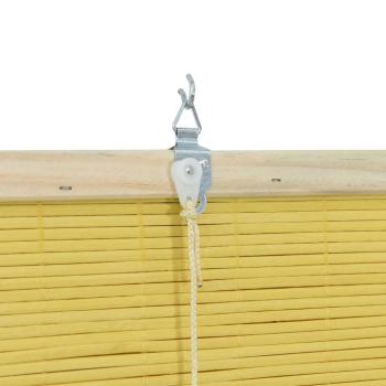 Fensterjalousien und -schattierungen Gelb 100 x 220 cm Bambus