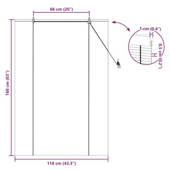 Rollo Gelb 110 x 160 cm Bambus