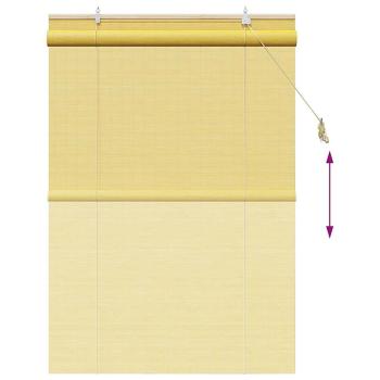 Rollo Gelb 120 x 160 cm Bambus