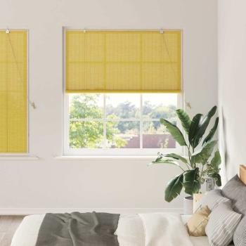 ARDEBO.de - Fensterjalousien und -schattierungen Gelb 140 x 160 cm Bambus