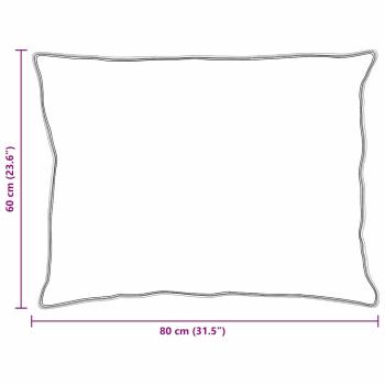 Kissen 2 pcs Weiß 60 x 80 cm 130gsm 100% Baumwolle